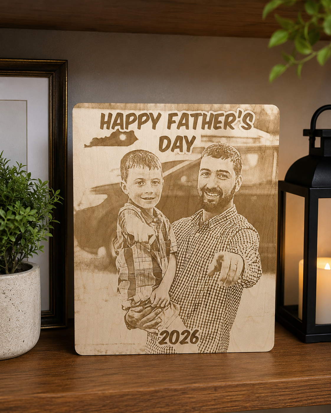 Father's Day Wooden Photo