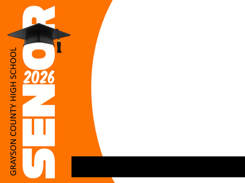 sign:Grayson Co High V2|photo:36.2,0.0,63.8,100.0|firstname:29.4,85.3,70.6,12.3|fncolor:#ffffff|fnfont:default|lastname:30.9,7.6,13.0,84.4|lncolor:#000000|lnfont:brittany|lnangle:-90|lnstroke:#fe7200|lnstrokewidth:10